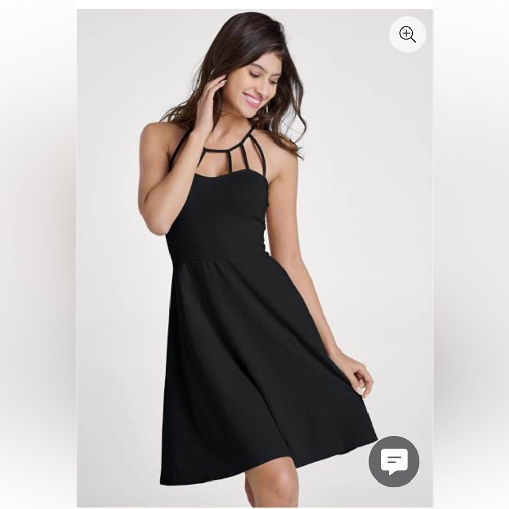 Venus Strappy Black Dress NWOT
